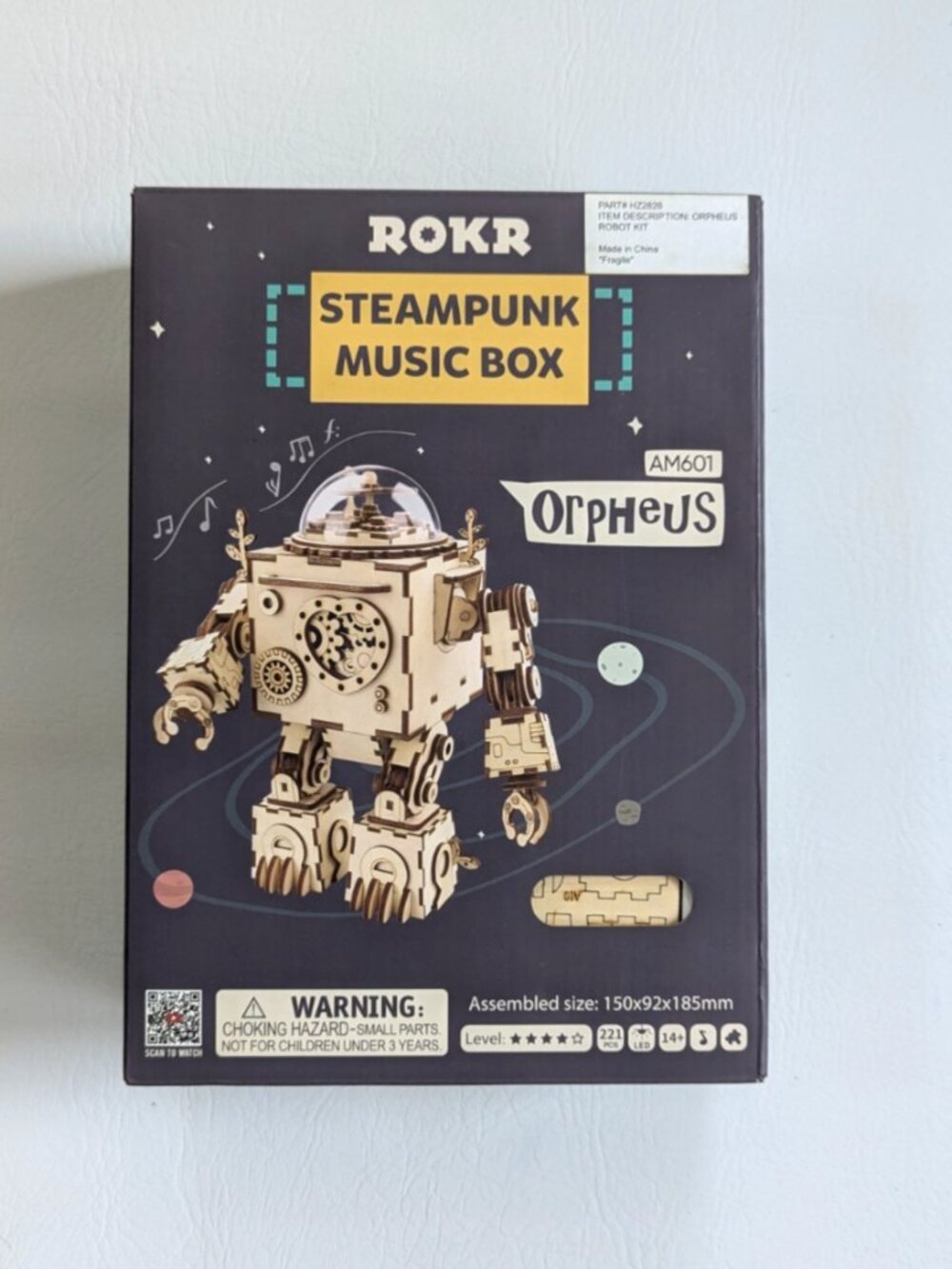 NIB ROKR Steampunk Music Box Kit AM601 Orpheus Robot
